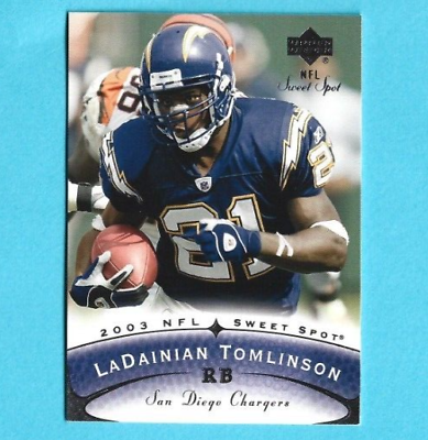 #ad 2003 Sweet Spot Football Card #38 LaDainian Tomlinson Chargers $1.75