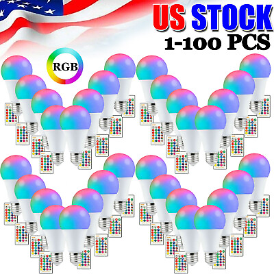 #ad RGBW LED Bulb Light 16 Color Changing E27 Lamp IR Remote Controller Wholesale $53.99