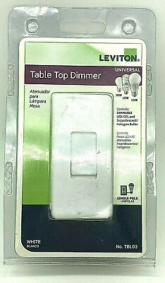 #ad Leviton Table Top Dimmer White TBL03 New Sealed Factory New Old Stock NRFP $12.95