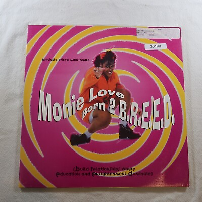 #ad Monie Love Born 2 B.R.E.E.D PROMO SINGLE Vinyl Record Album $10.34