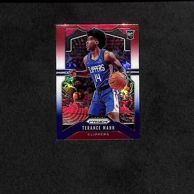 #ad Terance Mann 2019 20 Panini Prizm Red White amp; Blue #296 Los Angeles Clippers RC $1.99