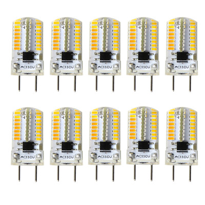 #ad 10pcs G8 Bi Pin T5 64 3014 Dimmable LED Light Bulb Silicone Lamp 110V Warm White $17.47