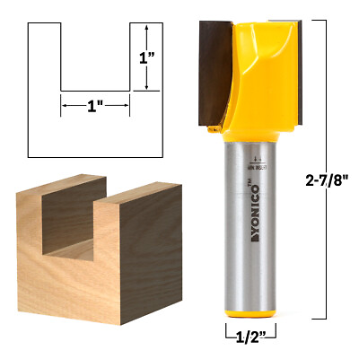 #ad 1quot; Diameter X 1quot; Height Straight Router Bit 1 2quot; Shank Yonico 14030 $14.95