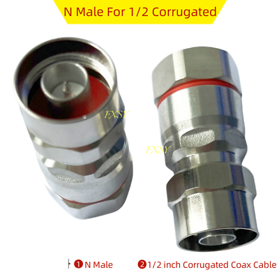 #ad N Male Connector Clamp For 1 2 inch Corrugated Coaxial Cable ANDREW LDF4 50A $3.13