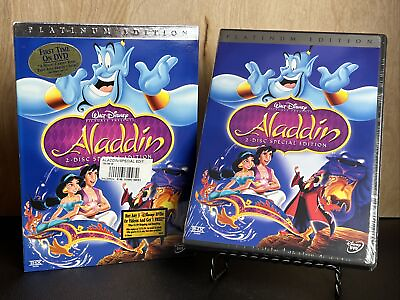 #ad Disney Aladdin Platinum Edition DVD 2004 2 Disc Set Special Edition New Sealed $12.99