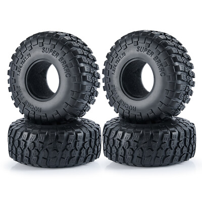 #ad 4PCS 1.9#x27;#x27; Rubber Tyre Tire 52mm for RC 1 10 SCX10 90046 D90 TRX 4 Crawler $22.99