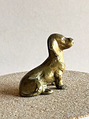 #ad Antique Dachshund Figurine Miniature Animals $15.99