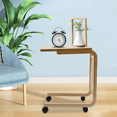 #ad C Shape Sofa Side Table Laptop Coffee End Table Rolling Table Desk Stand Cart US $27.55