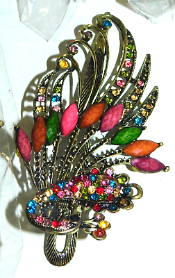 #ad Peacock Colorful Hair Clip Women Large for Thick Hair $9.80