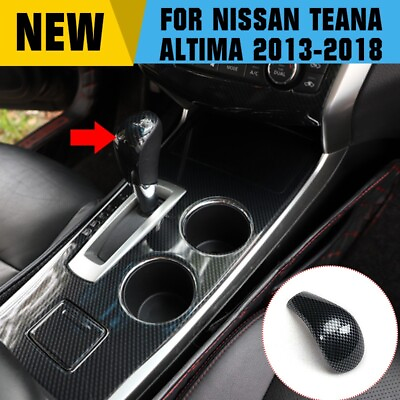 #ad For Nissan Teana Altima 2013 18 ABS Car Gear shift knob Cover Trim Carbon fiber $17.64