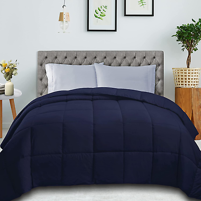 #ad Classic All Season Reversible down Alternative Comforter Comfy Fluffy Cozy L $58.59