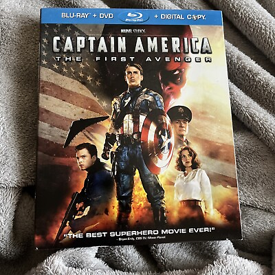 #ad Captain America The First Avenger Bluray DVD. LIKE NEW W Slipcover. Marvel $11.99