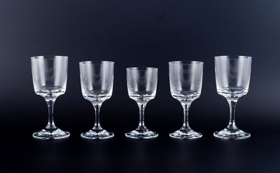 #ad A set of five René Lalique Chenonceaux glasses. Mid 20th C France. $170.00