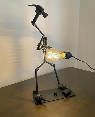 #ad Handmade table lamp Iron man $970.00