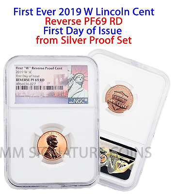 #ad 2019 W Lincoln Cent First Day of Issue NGC Reverse proof PF 69 RD FDOI penny $32.95