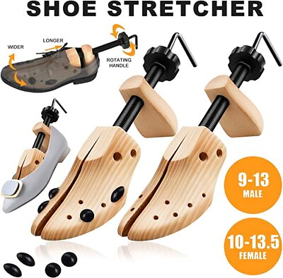 #ad 2 way Wooden Adjustable Shoe Stretcher Expander Men Women Boot Size US 5 13 $13.99