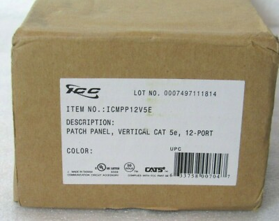 #ad ICC CAT5e 12 Ports Vertical Patch Panel ICMPP12V5E CTNO $39.97