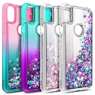 #ad For T Mobile REVVL 4 REVVL 4 REVVL 5 Case Glitter Phone Cover w Tempered Glass $9.99