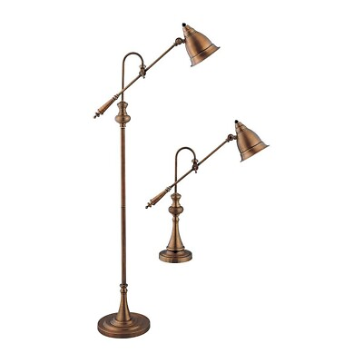 #ad Brass 2 Light Desk Table Lamp Made Of Metal With An On Off Switch Table Lamps $485.64