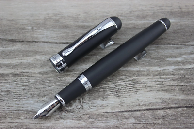 #ad Jinhao X750 Metal Fountain Pen amp; Converter Matte Black Medium Nib $13.79