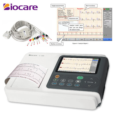 #ad Biocare ECG Machine 12 lead Portable Heart Diagnostic Auto Analysis EKG Printer $689.00