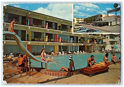 #ad 1971 Diplomat Beach Motel Multi View Daytona Beach Florida FL Vintage Postcard $9.98