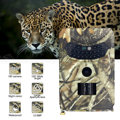 #ad 1080P 12MP Trail Hunting Camera Outdoor Wildlife Night Vision Trap Game IP56 USA $59.99