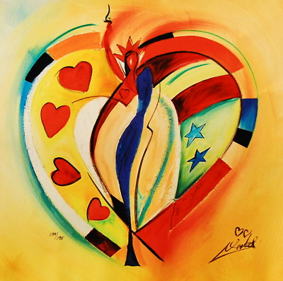 #ad American Hearts l by Alfred Gockel Giclee on Canvas UNFRAMED LTD Edition $1500.00