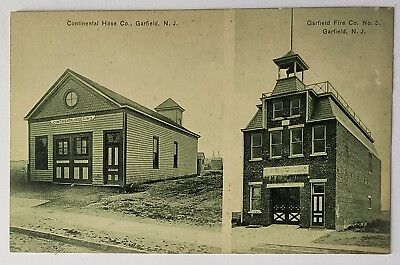#ad Garfield NJ New Jersey Fire Company #5 amp; Continental Hose Company Postcard A5 $11.31