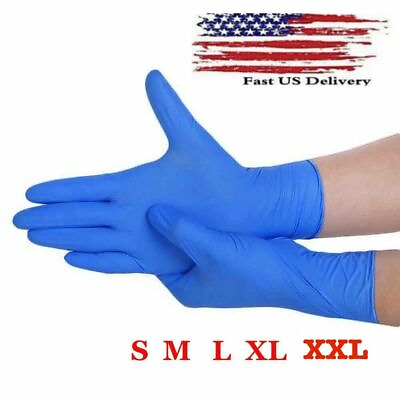 #ad Nitrile Blue Disposable Exam Medical Cleaning Gloves 4 Mil Powder Latex Free $8.95
