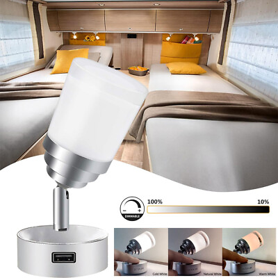 #ad 12 24V LED Spot Reading Light Touch Switch Dimmable Camper Van Caravan Boat Lamp $21.09