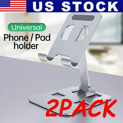 #ad Universal Metal Desk Tabletop Phone iPad Tablet Stand Holder Foldable Adjustable $8.68