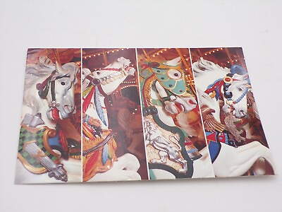 #ad Walt Disney World Fantasyland Golden Carousel Ride Horses Postcard $12.99