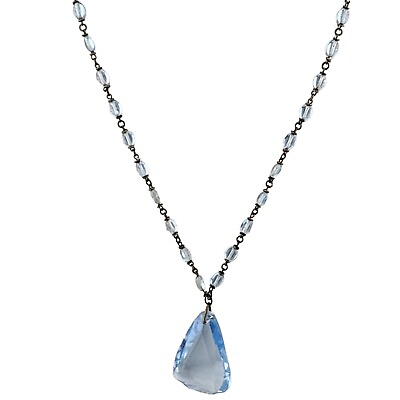 #ad Antique Art Deco Signed Czechoslovakia Glass Necklace A3322 $79.00