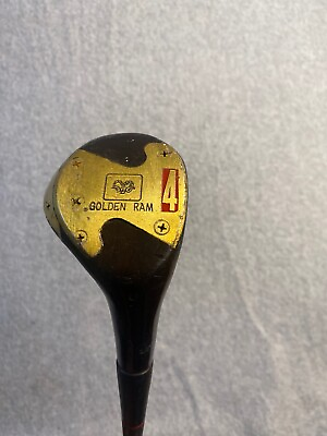 #ad RAM Golf Golden Ram 4 Wood Golf Club Dyna Lite Steel RH Vtg Made in USA $19.99
