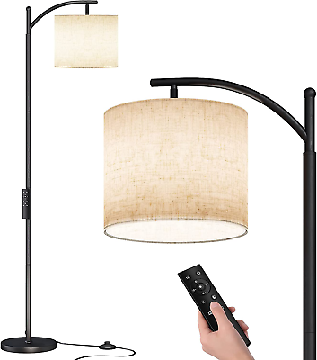 #ad Arc Floor Lamp Modern Floor Lamp with Romote Control and Stepless Dimmable Bulb $82.86