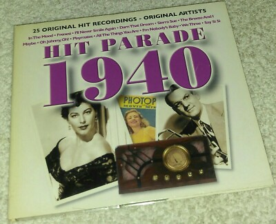 #ad Hit Parade 1940 cd original artist 25 hit recordings $13.59