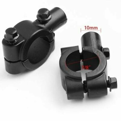 #ad 10mm Universal Motorcycle Handle Bar Mirrors Mount Holder Clamp Adaptor 7 8quot; US $10.24
