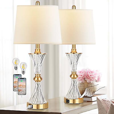 #ad #ad Touch Table Lamps for Bedroom Set of 2 Modern Living Room 3 Way Dimmable Gold Gl $141.99