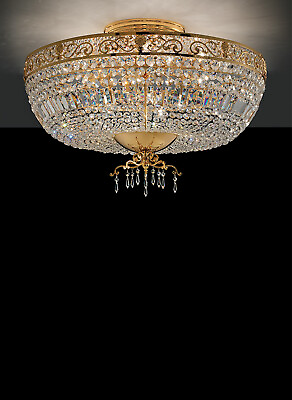 #ad Ceiling From Ceiling Of Luxury Brass And Crystal Classic 12 Lights MS 252 $14785.64
