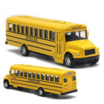 #ad Alloy Pull Back School Bus Model Kids Gift Collection Vehicle Children Car Toy $10.95