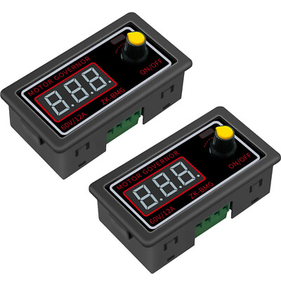 #ad 2PCS 12A DC 9 60V Digital DC Motor Variable Speed Controller Switch Soft Start $19.99