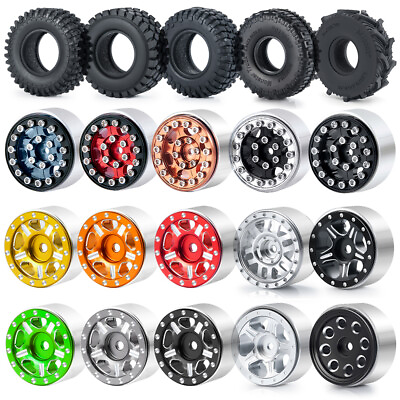 #ad 4PCS 1.0quot; Wheel Rims Tires for RC Axial 1 24 SCX24 Crawler Upgrade Parts $12.99