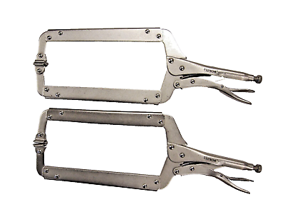 #ad Lot of 2 18quot; Locking C Clamp Pliers Swivel Jaw Pad Vise Welding Tool 110718 $39.99