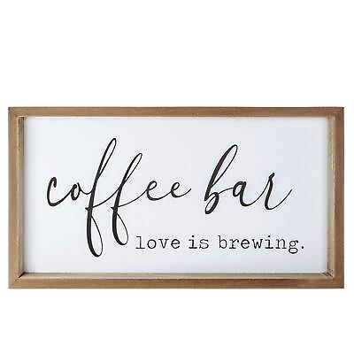 #ad Coffee Signs for Coffee Bar Love Is Brewing Farmhouse Coffee Wall Decor and... $31.71