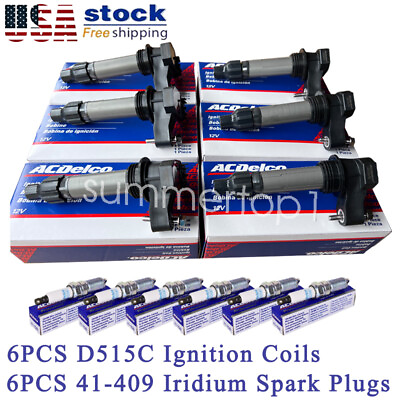 #ad Genuine 6x Ignition Coil D515C6x Spark Plug 41 109 For G MC Chevrolet 12632479 $133.99