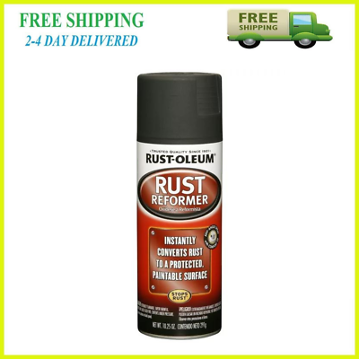 #ad Automotive Flat Black Finish Rust Converter Rust Reformer Spray Coat 10 oz $11.99