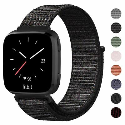#ad Replacement Woven Nylon Sport Watch Band Strap For Fitbit Versa Versa 2 Lite $7.99