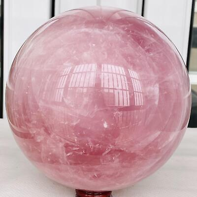 #ad 6300g Natural Pink Rose Quartz Sphere Crystal Ball Reiki Healing $279.30