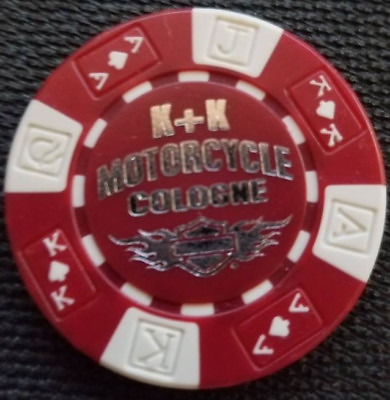 #ad KK MOTORCYCLE Cologne Germany Red AKQJ International Harley Poker Chip $7.99